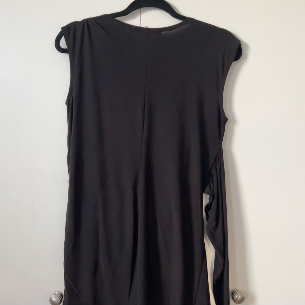Japanese Weekend Maternity Black Wrap Tie Front Top Woman’s Small - Picture 3 of 9